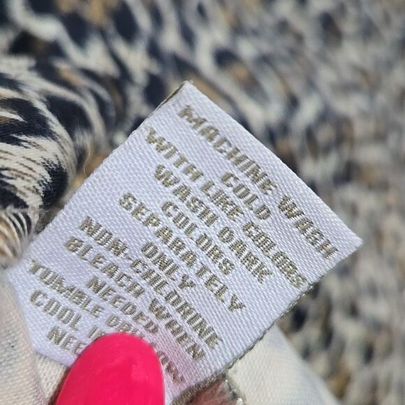 Adrienne Vittadini Animal Print Skirt Knee Length Pencil Straight Stretch Size 2 - Picture 7 of 11